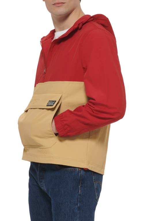 Levi's® Hooded Popover Jacket In Red Brown