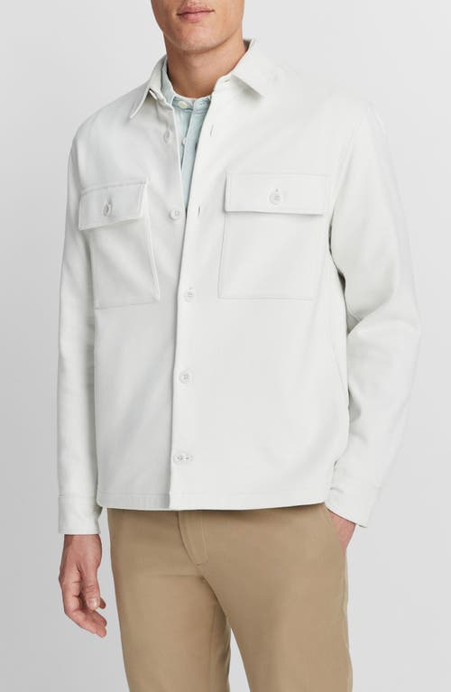 Shop Vince Double Face Workwear Button-up Shirt In Alabaster/grey Horn