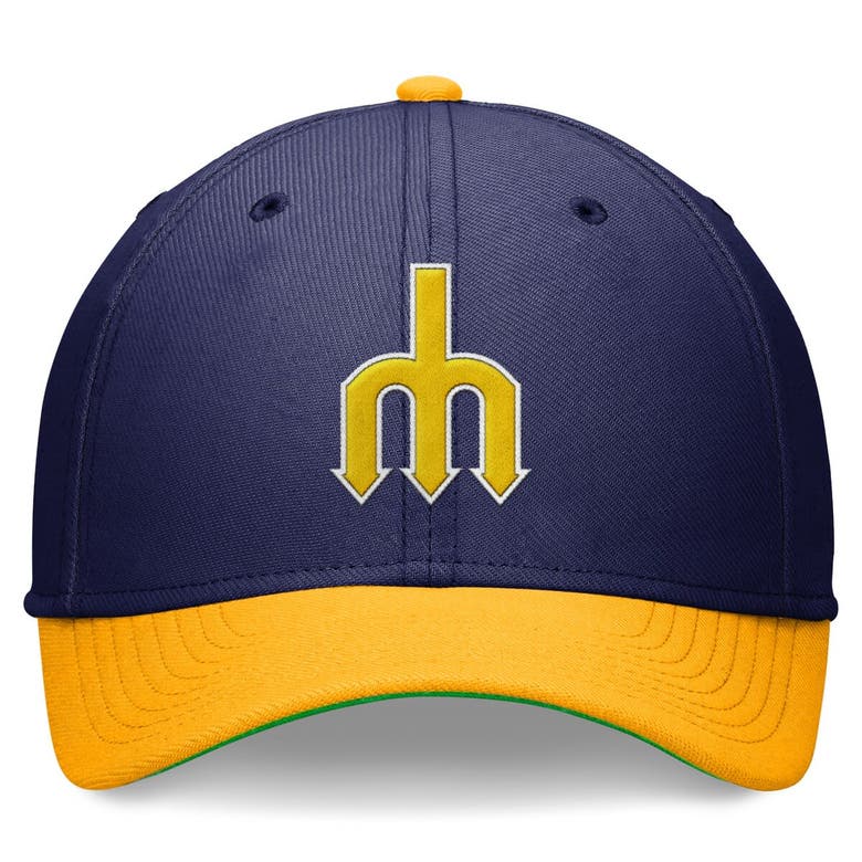 Shop Nike Royal/gold Seattle Mariners Cooperstown Collection Rewind Swooshflex Performance Hat