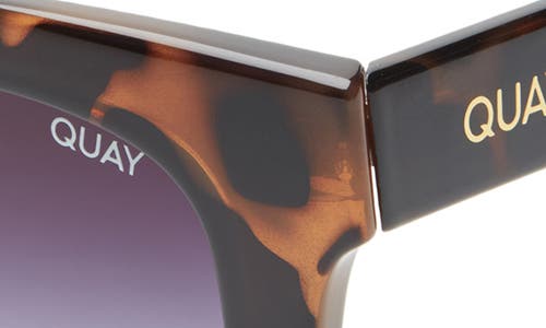 Shop Quay After Hours 50mm Square Sunglasses In Tort Black/black Fade Lens