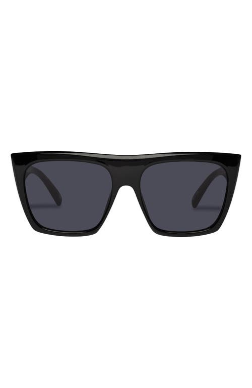 Le Specs The Thirst 58mm Gradient Square Sunglasses in Black /Smoke Mono