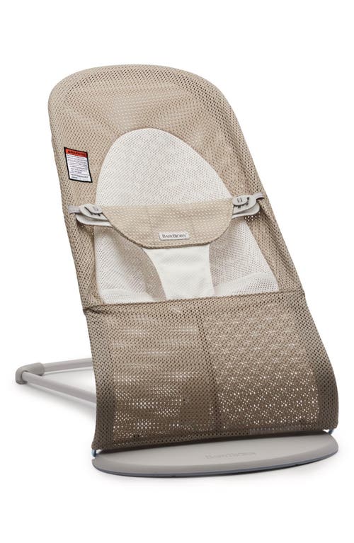 BabyBjörn Bouncer Balance Soft Convertible Mesh Baby Bouncer in Gray Beige/White at Nordstrom