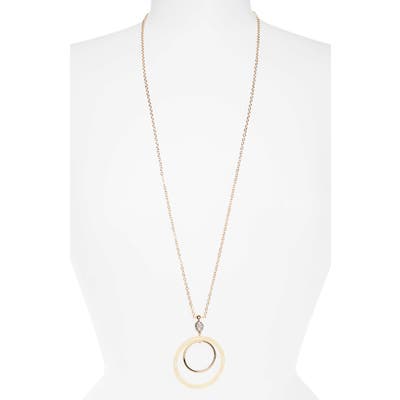Lele Sadoughi Double Hoop Pendant Necklace