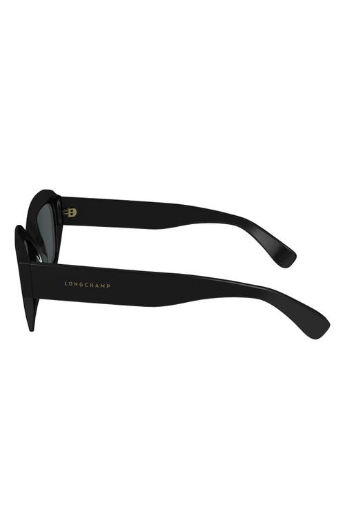 Longchamp Heritage 50mm Cat Eye Sunglasses In Black