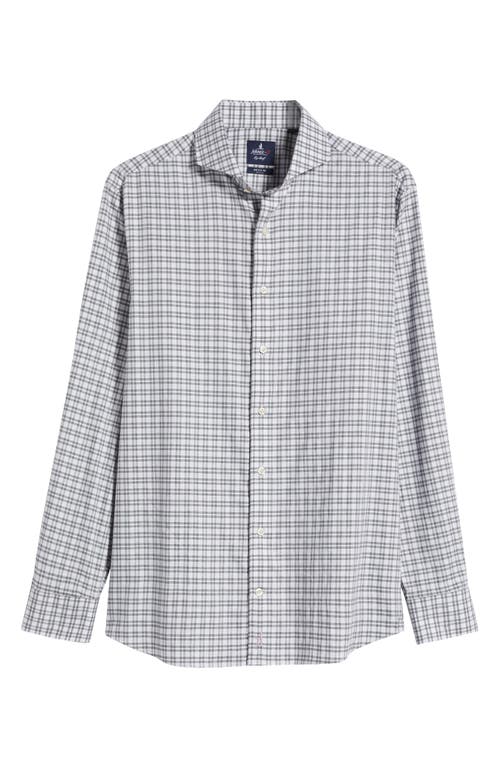 Shop Johnnie-o Anders Check Cotton & Lyocell Button-up Shirt In Light Gray