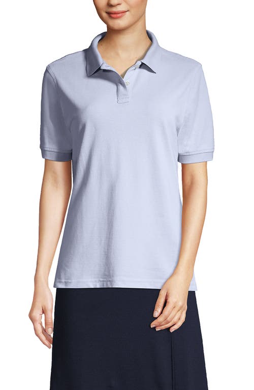 Shop Lands' End School Uniform Young  Tall Short Sleeve Mesh Polo Shirt In Blue