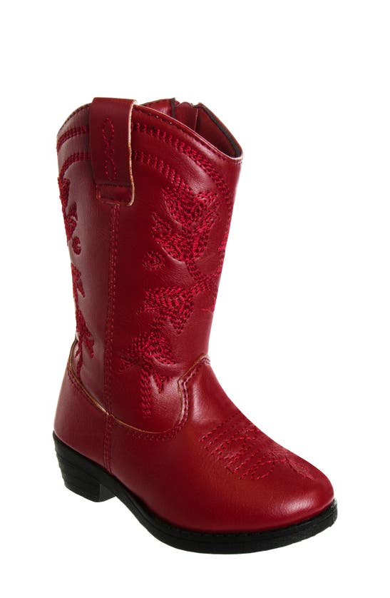 Shop Kensie Girl Kids' Western Bootie In Red