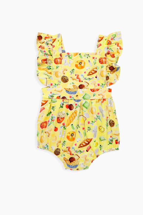 WORTHY THREADS WORTHY THREADS RUFFLE SLEEVE BUBBLE ROMPER 