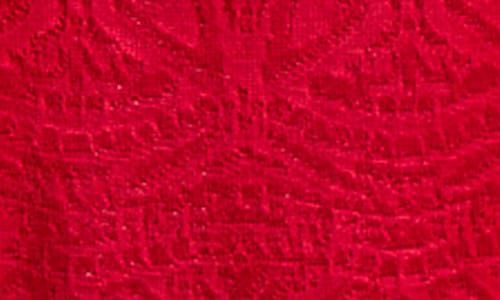 Misook A-line Tonal Patterned Knit Midi Skirt In Rouge