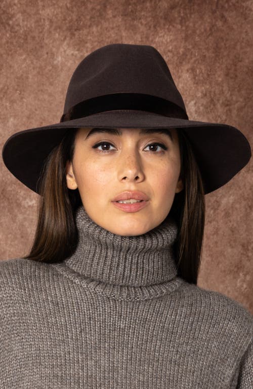 Shop Eugenia Kim Georgina Wool Fedora In Espresso