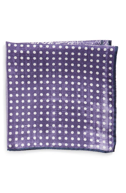 Nordstrom Four Panel Silk Pocket Square in Purple at Nordstrom