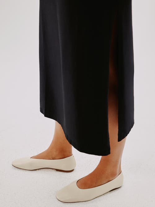 Another Tomorrow Sleeveless T-shirt Dress In Black