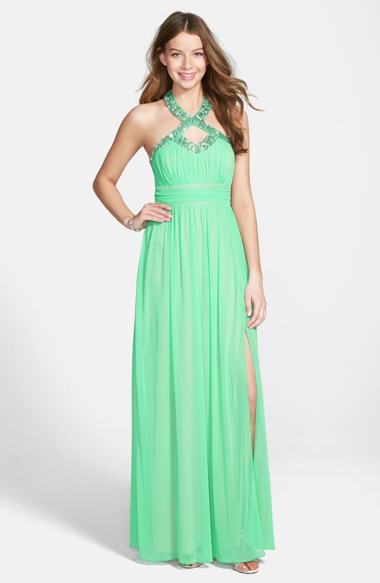 Way-In 'Laura' Embellished Gown (Juniors) | Nordstrom