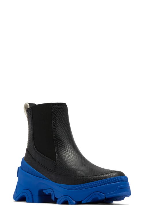 Sorel Brex™ Waterproof Chelsea Boot In Black/cobalt Blue