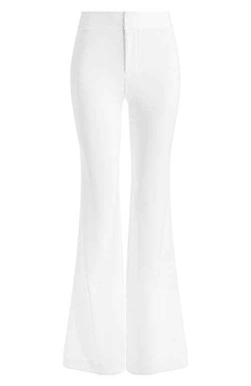 Shop Alice And Olivia Alice + Olivia Andrew Slim Bootcut Pants In Off White