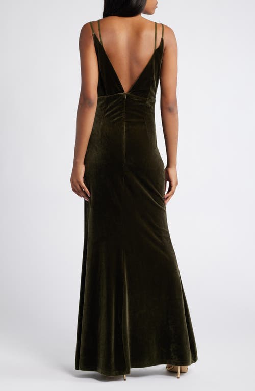 Shop Lulus Immensely Glam Open Back Mermaid Gown In Olive