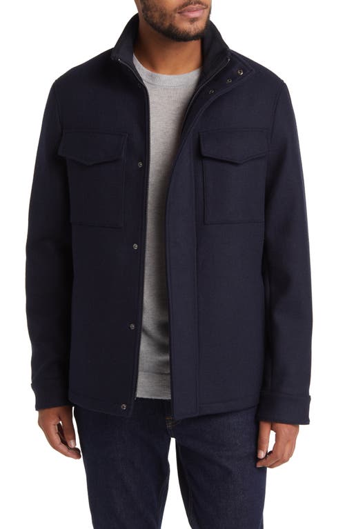 Ted Baker London Knowl Wool Blend Field Jacket in Navy 