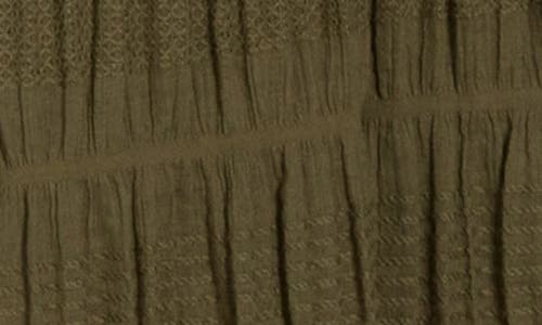 Max Studio Textured Midi Skirt In Army-army