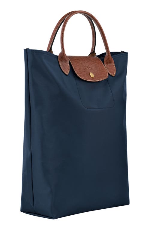 Longchamp Medium Cabas Replay Recycled Canvas Tote In Navy