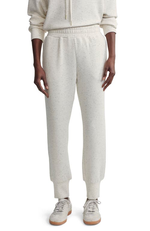 Shop Varley The Slim Cuff Joggers In Ivory Marl Fleck