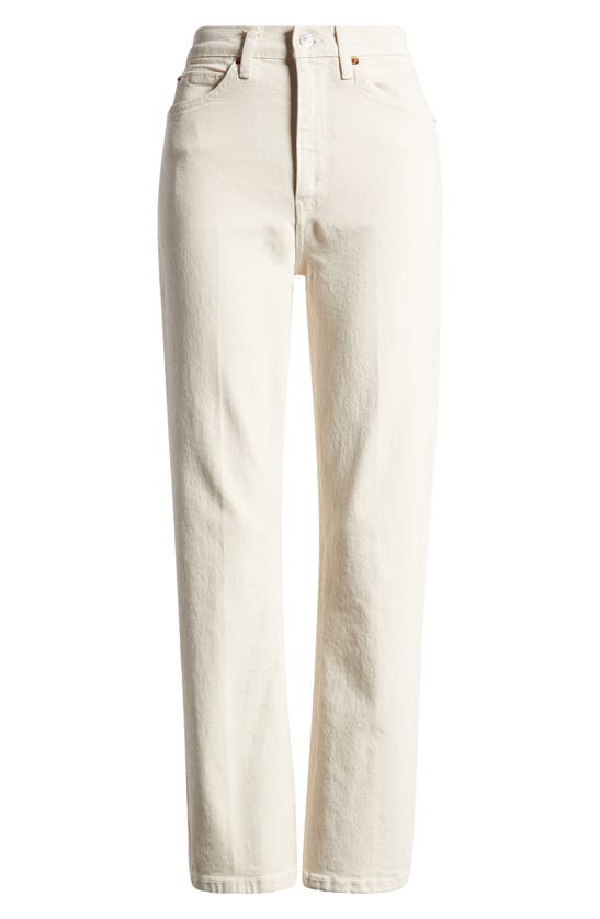 Shop Re/done '70s Crop Bootcut Jeans In Vintage White