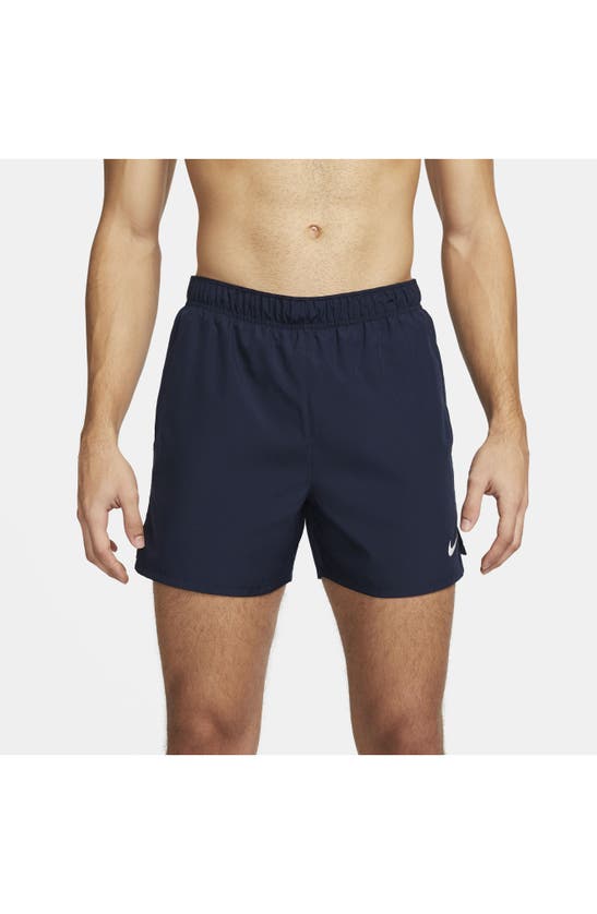 Nike Men's Challenger Drifit 5" Brieflined Running Shorts In Blue