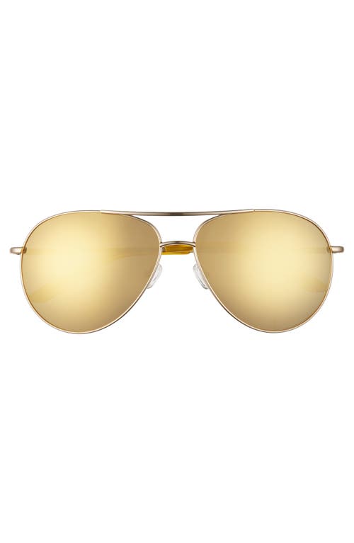Shop Nike Chance 61mm Mirrored Aviator Sunglasses In Gold/laser Orange Gold
