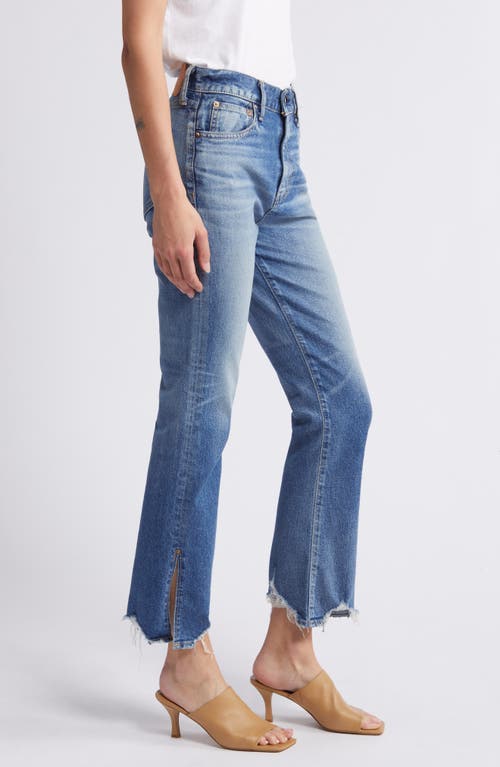 MOUSSY MOUSSY VINTAGE MV BRIARWOOD DISTRESSED ANKLE FLARE JEANS 