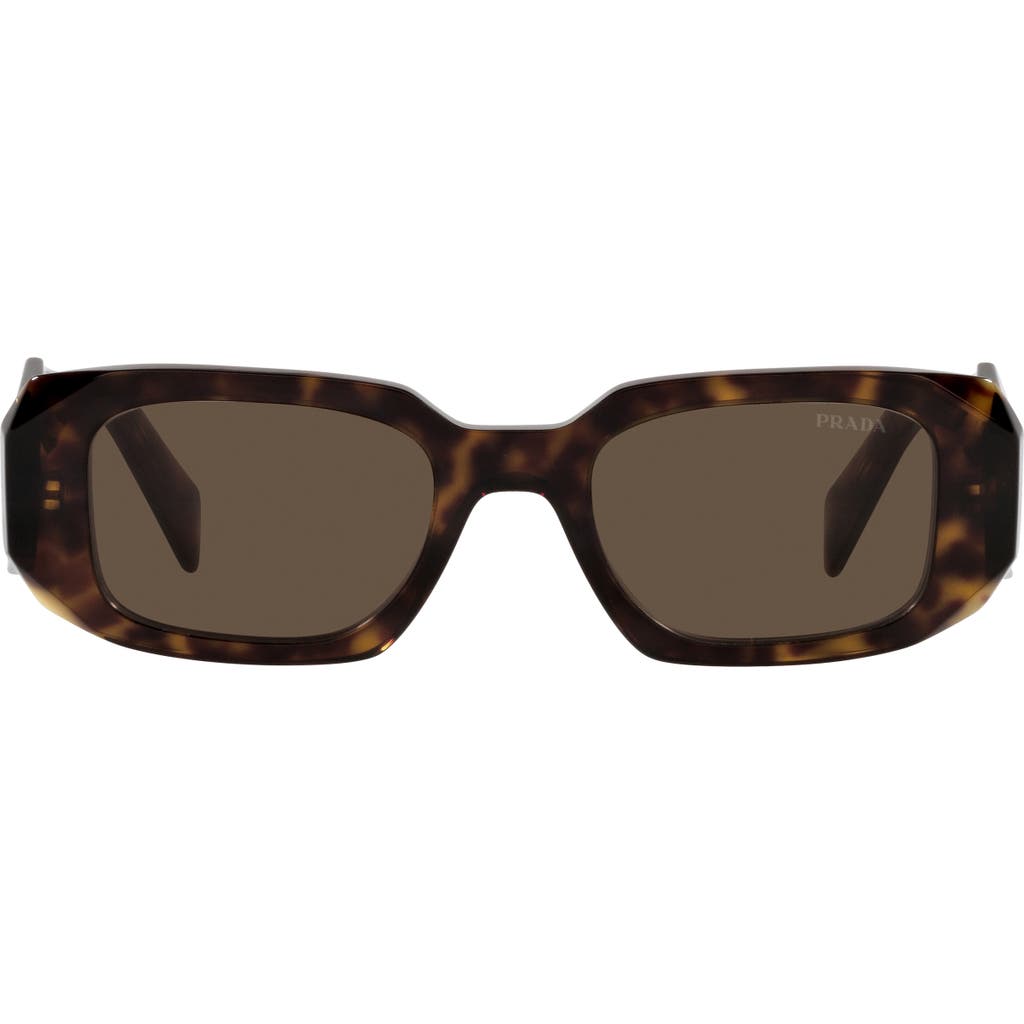 Prada Runway 49mm Rectangular Sunglasses In Tortoise/brown