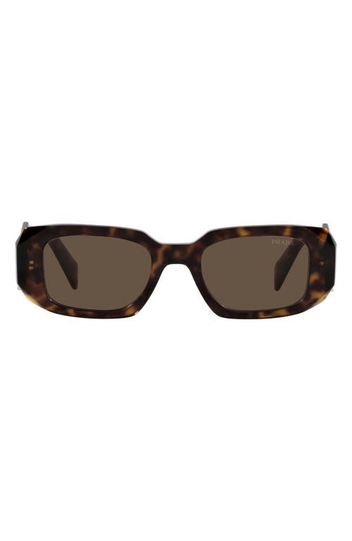 Prada Runway 49mm Rectangular Sunglasses In Tortoise/brown