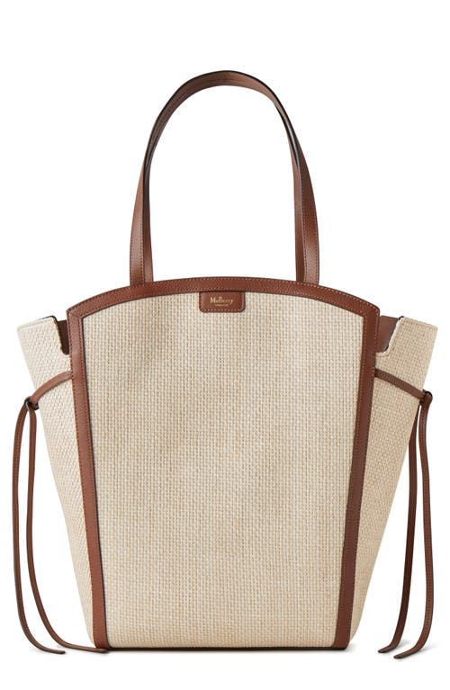 Mulberry Clovelly Raffia Tote in Ecru-Bright Oak at Nordstrom