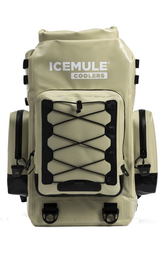 Icemule Boss Waterproof Cooler Backpack In Beige
