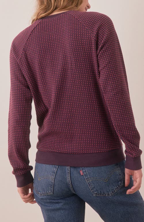 Marine Layer Daisy Textured Stitch Sweater In Plum