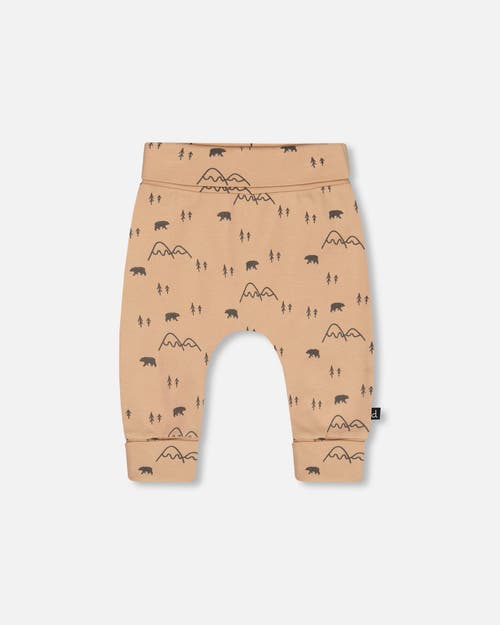 Shop Deux Par Deux Baby Boy's Organic Cotton Evolutive Pant Sand Printed Mountains In Printed Bear & Mountains