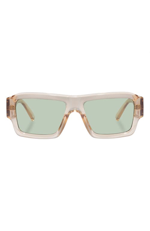 Le Specs Polygraph 55mm Rectangular Sunglasses In Sand