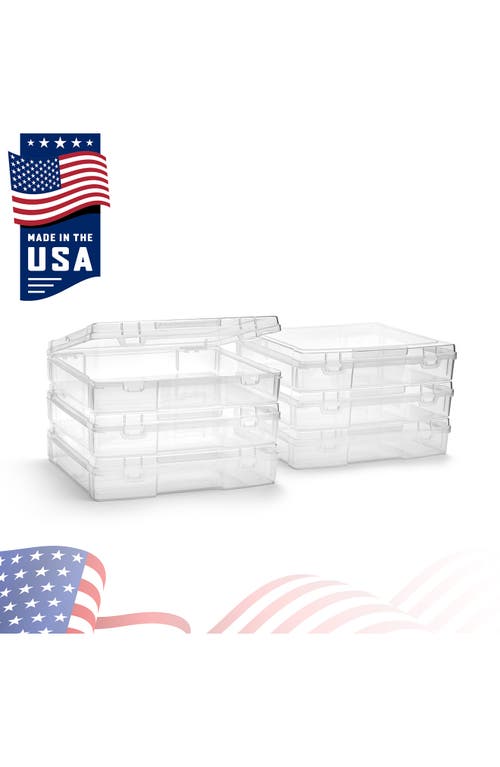 Sorbus 6-pack Portable Project Case Set In Clear
