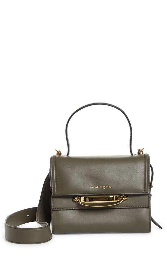 ALEXANDER MCQUEEN THE STORY LEATHER TOP HANDLE BAG,619746D78AT