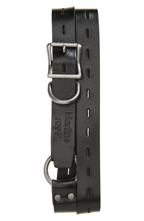 Shop Martine Rose Bondage Leather Belt In Black Black