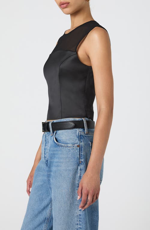 French Connection Illusion Neck Top In Black