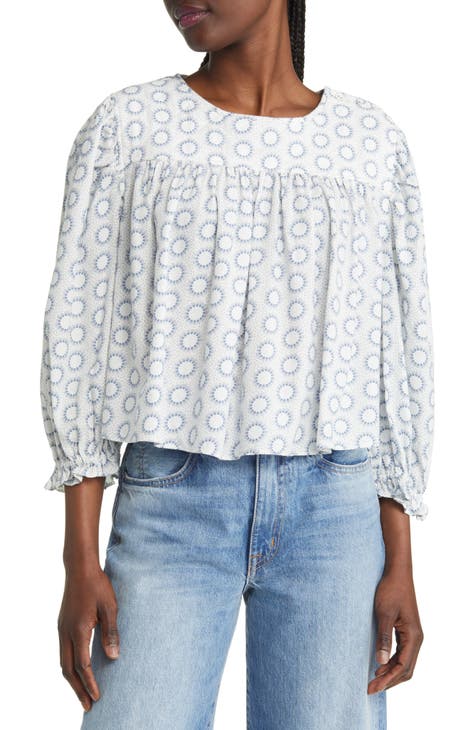 Print Popover Blouse