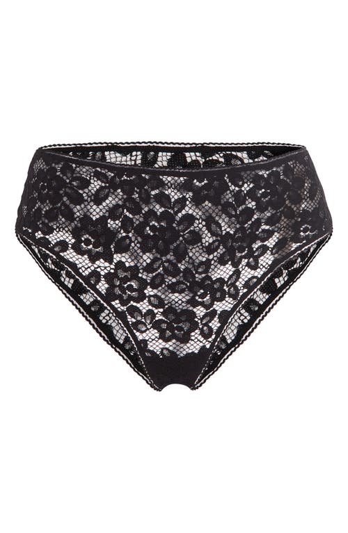 Wolford Lace High Cut Briefs In Black