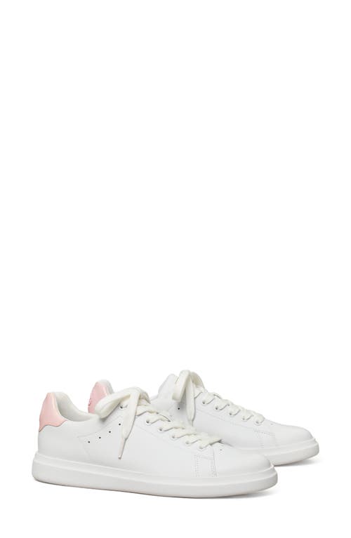 Shop Tory Burch Howell Court Sneaker In Titanium White/petunia