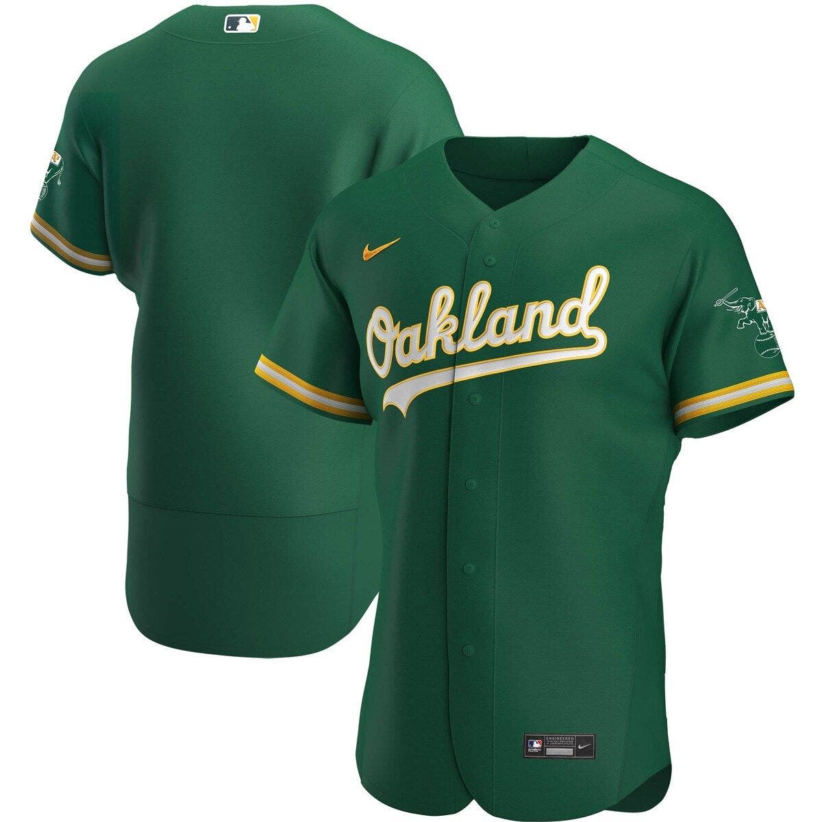 Men’s Oakland Athletics Green Replica 2020 Alternate Custom Jersey