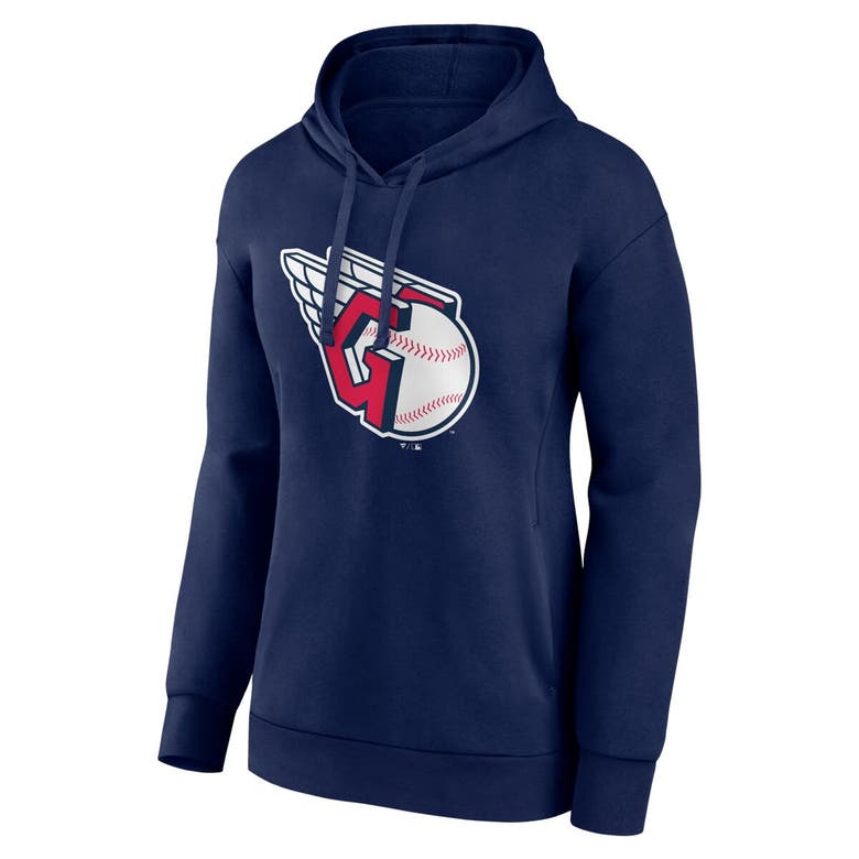 FANATICS FANATICS BRANDED NAVY CLEVELAND GUARDIANS LOGO PULLOVER HOODIE