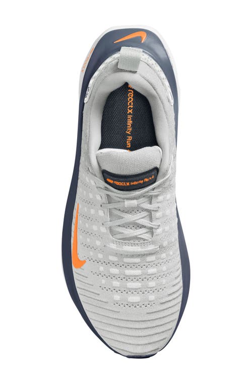 Shop Nike Infinityrn 4 Running Shoe In Platinum/orange/thunder Blue