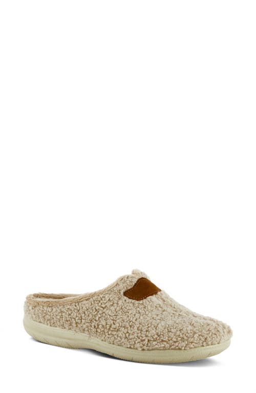 Shop Flexus By Spring Step Paddington Faux Shearling Slipper In Light Tan