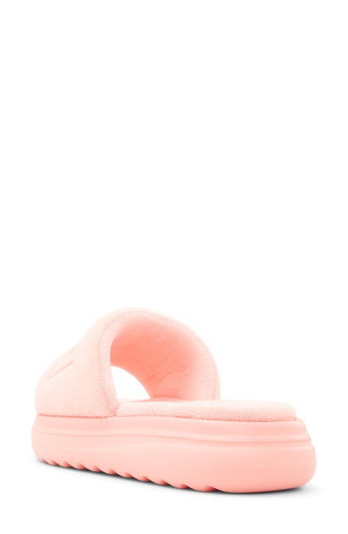 Shop Roxy Gelato French Terry Slide Sandal In Peach