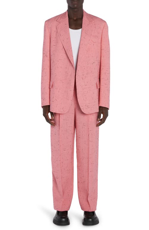 Bottega Veneta Crosshatch Viscose Blend Sport Coat In Petal/black