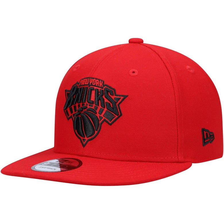 New Era Red New York Knicks Logo 9fifty Snapback Hat | ModeSens