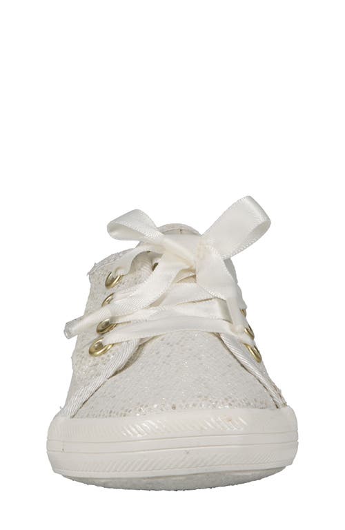 Keds ® Kids' Kickstart Celebrations Sneaker In Ivory Sparkle